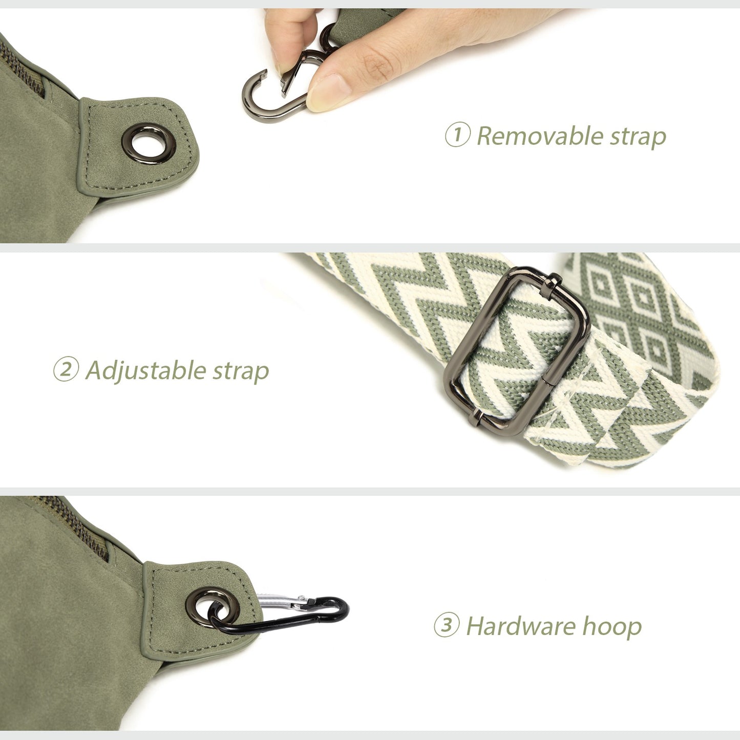 Myhozee Vintage Leather Belt Bag Waist Pack Causal Chest Bum Bag with Tassel