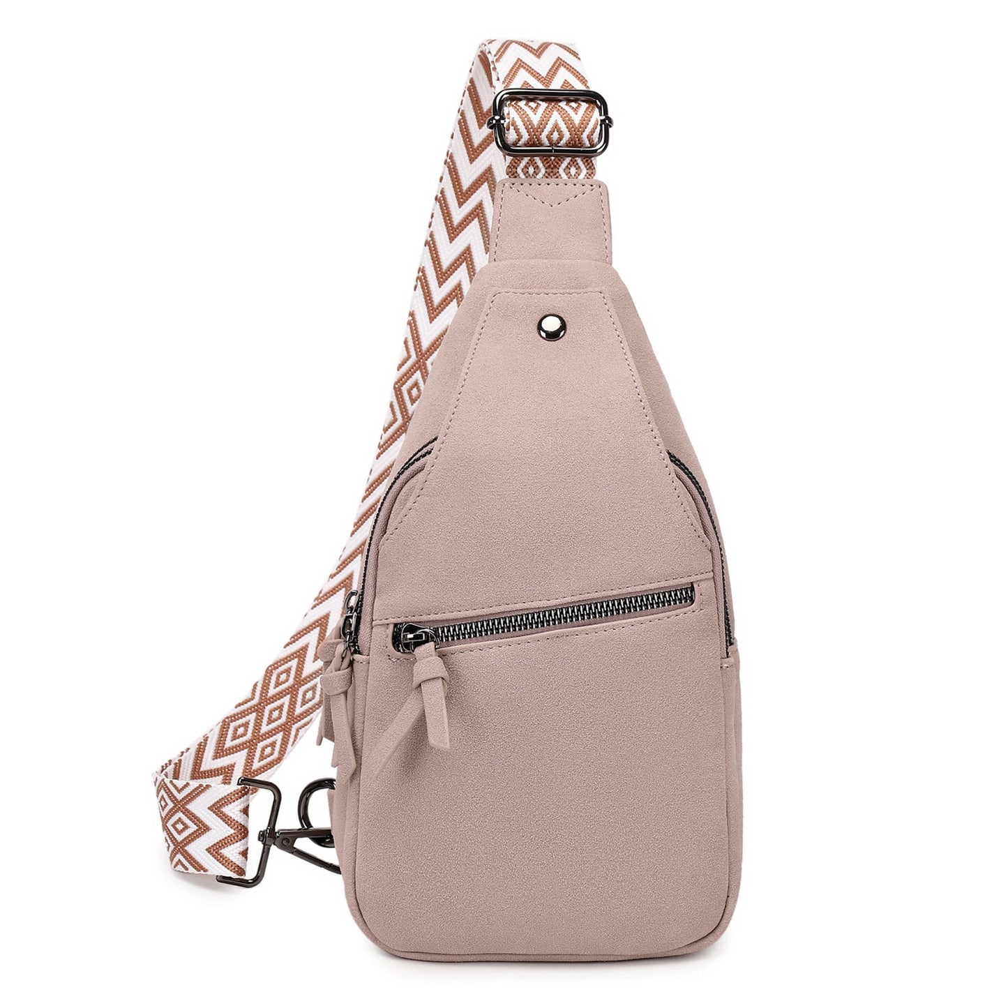 Myhozee Small Sling Bag for Women, Vegan Leather Fanny Pack Crossbody Bags for Women, Chest Bag With Guitar Strap