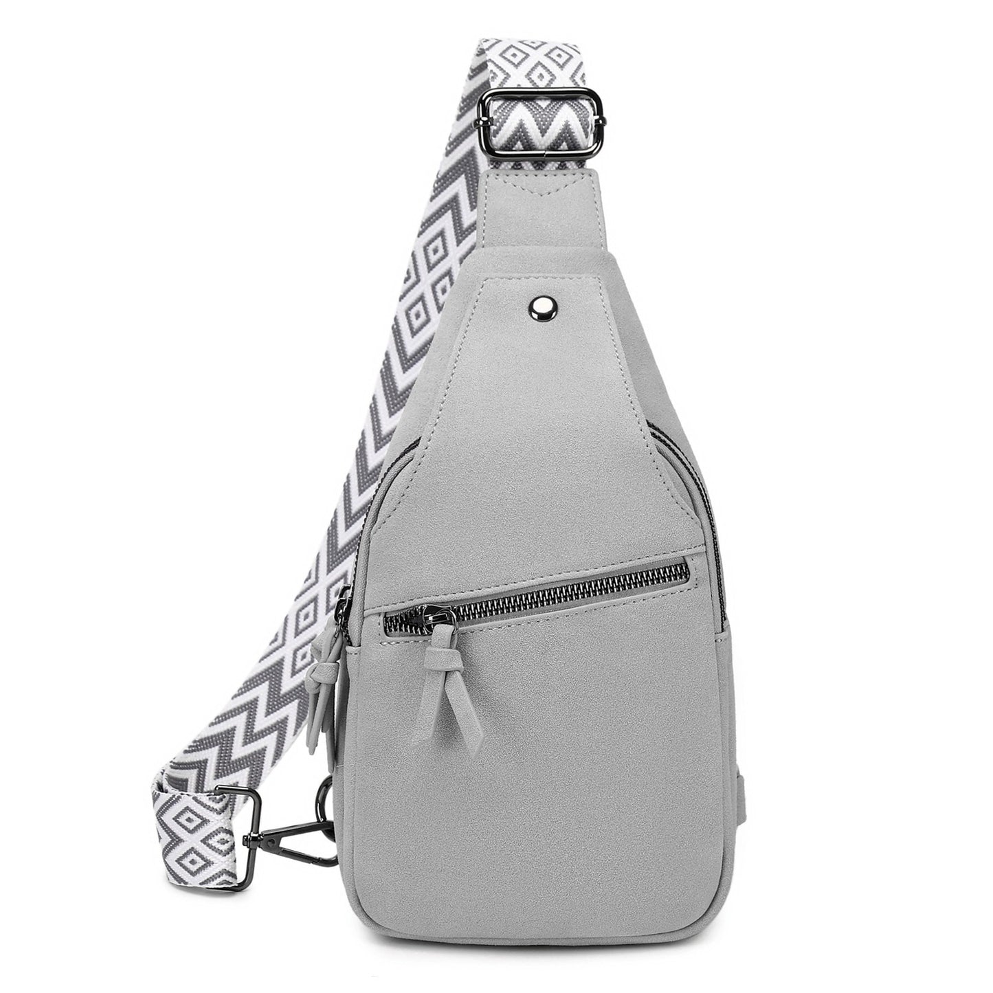 Myhozee Small Sling Bag for Women, Vegan Leather Fanny Pack Crossbody Bags for Women, Chest Bag With Guitar Strap