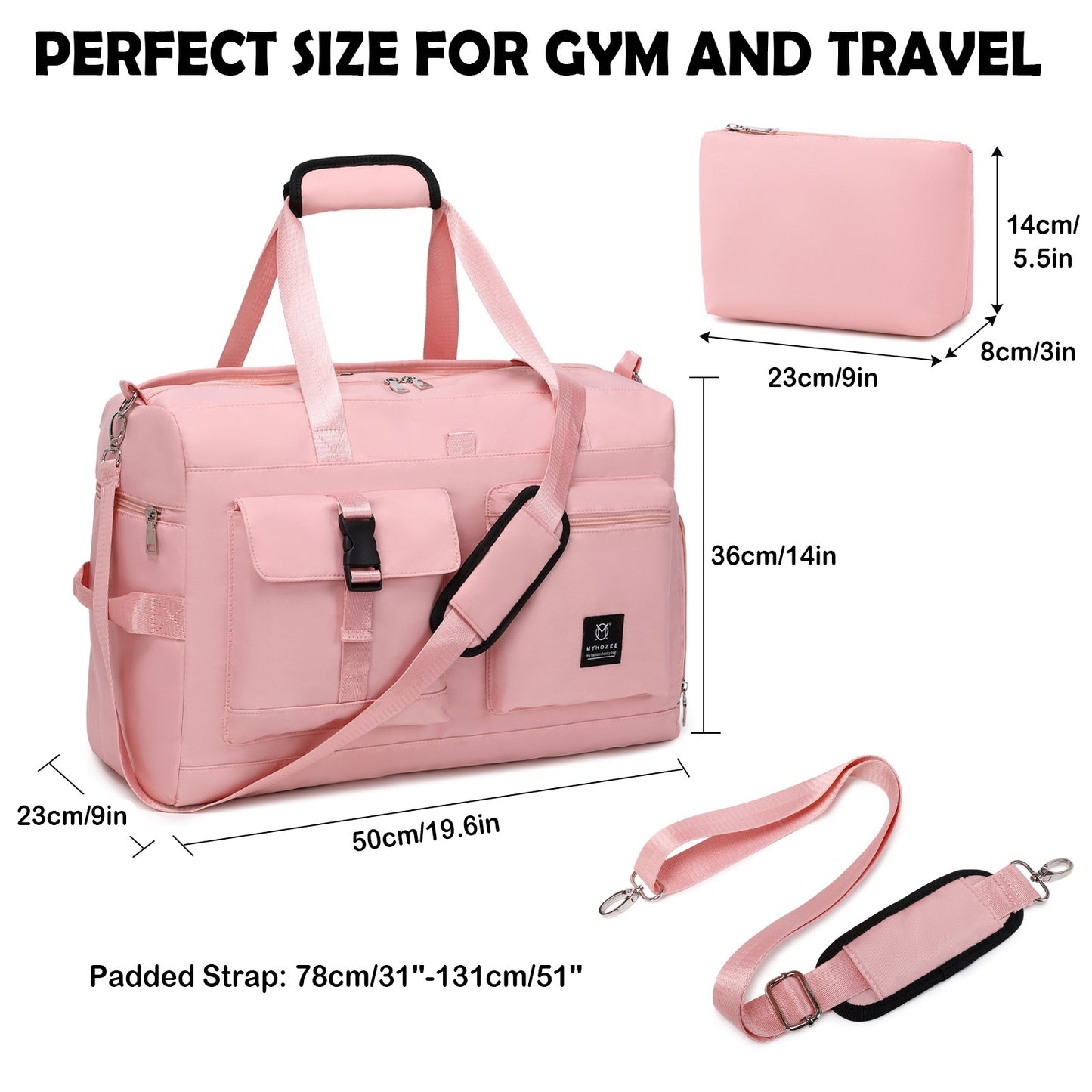 Travel Duffle Bag Sports Yoga Gym Bag With Shoe Compartment