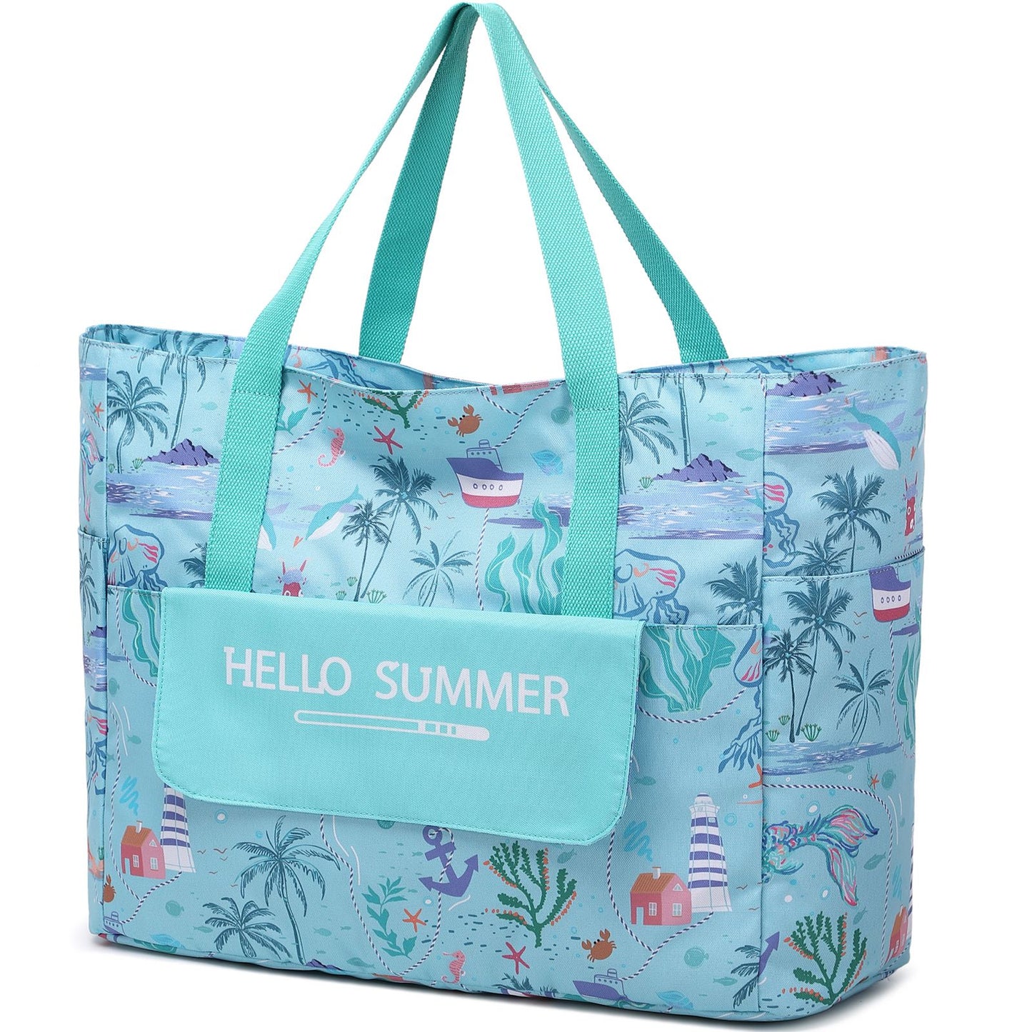 Myhozee XXL Summer Beach Tote Bags with zipper