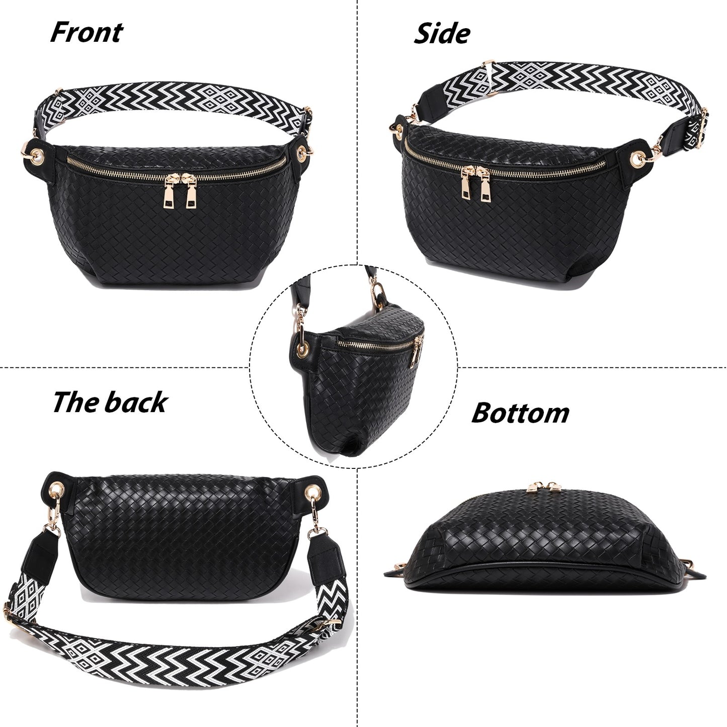 Myhozee Fanny Pack Crossbody Bags for Women, Sling Bag for Women Small Belt Chest Bum Bag fanny packs for women Designer