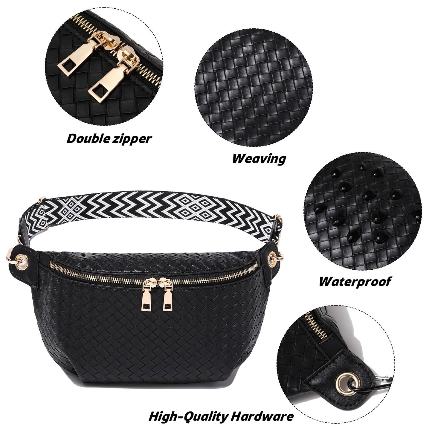 Myhozee Fanny Pack Crossbody Bags for Women, Sling Bag for Women Small Belt Chest Bum Bag fanny packs for women Designer