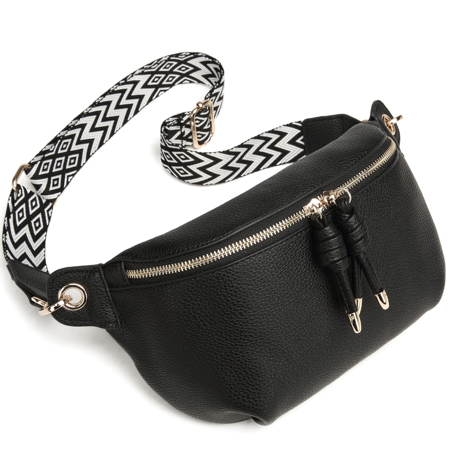 Myhozee Crossbody Bags for Women - Fashion Fanny Pack Vegan Leather Causal Chest Bum Bag