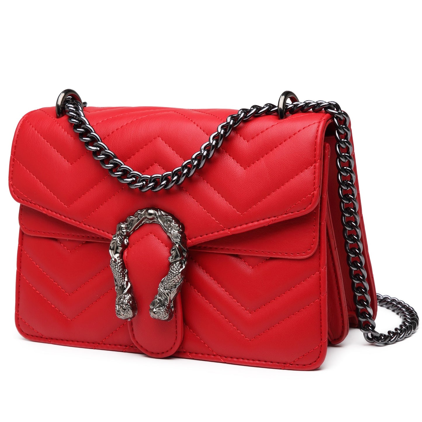 Myhozee Chain Shoulder Bags Evening Clutchs Quilted Handbags